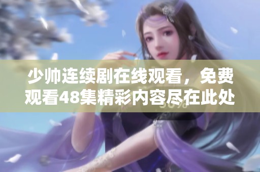 少帅连续剧在线观看，免费观看48集精彩内容尽在此处