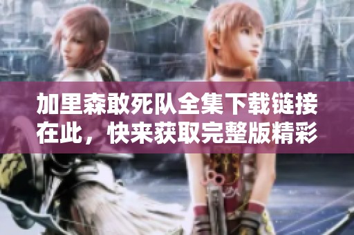 加里森敢死队全集下载链接在此，快来获取完整版精彩内容吧