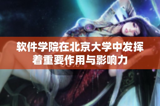 软件学院在北京大学中发挥着重要作用与影响力