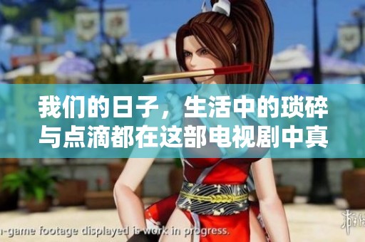 我们的日子，生活中的琐碎与点滴都在这部电视剧中真实展现