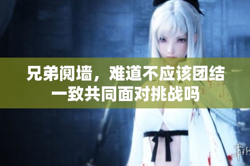 兄弟阋墙，难道不应该团结一致共同面对挑战吗