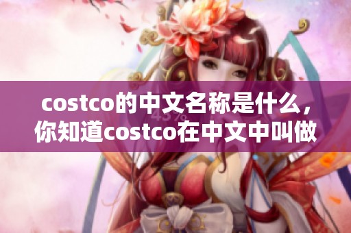 costco的中文名称是什么，你知道costco在中文中叫做什么吗