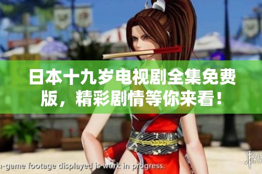 日本十九岁电视剧全集免费版，精彩剧情等你来看！
