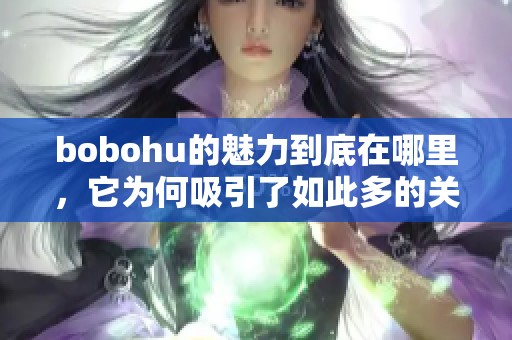 bobohu的魅力到底在哪里，它为何吸引了如此多的关注和喜爱呢