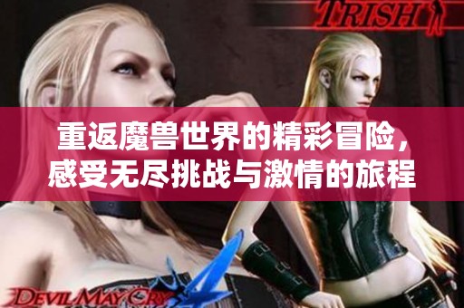 重返魔兽世界的精彩冒险，感受无尽挑战与激情的旅程
