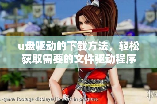 u盘驱动的下载方法，轻松获取需要的文件驱动程序