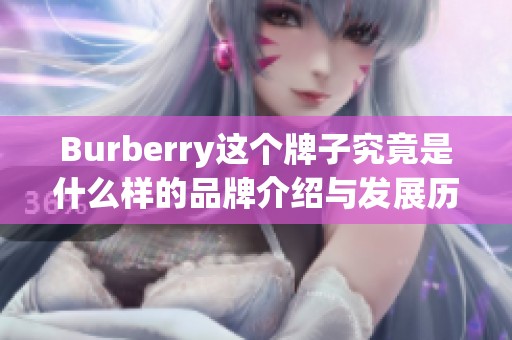Burberry这个牌子究竟是什么样的品牌介绍与发展历程你知道吗