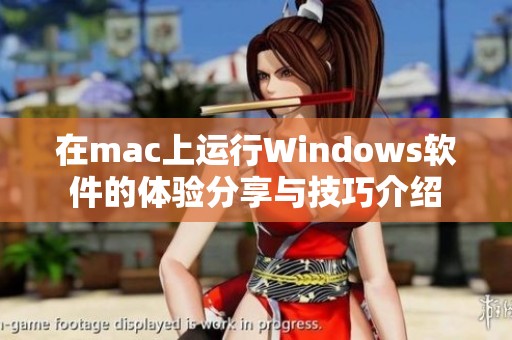 在mac上运行Windows软件的体验分享与技巧介绍
