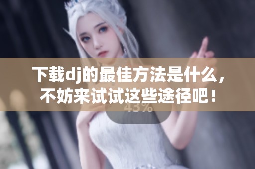 下载dj的最佳方法是什么，不妨来试试这些途径吧！