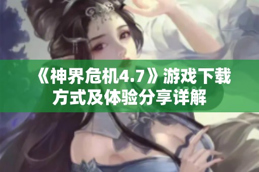 《神界危机4.7》游戏下载方式及体验分享详解