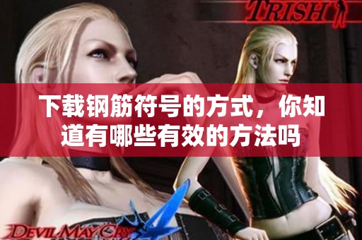 下载钢筋符号的方式，你知道有哪些有效的方法吗