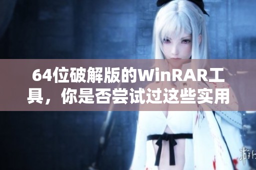 64位破解版的WinRAR工具，你是否尝试过这些实用功能？