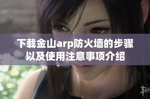 下载金山arp防火墙的步骤以及使用注意事项介绍
