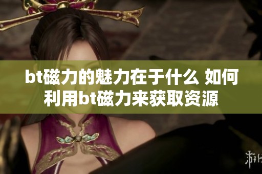 bt磁力的魅力在于什么 如何利用bt磁力来获取资源