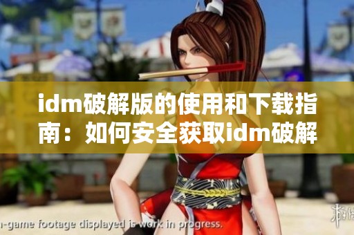 idm破解版的使用和下载指南：如何安全获取idm破解版内容