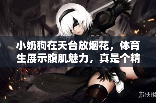 小奶狗在天台放烟花，**生展示腹肌魅力，真是个精彩瞬间！