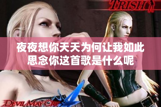 **想你天天为何让我如此思念你这首歌是什么呢
