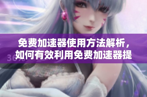 免费加速器使用方法解析，如何有效利用免费加速器提升上网体验