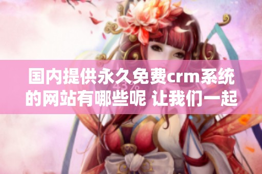 国内提供永久免费crm系统的网站有哪些呢 让我们一起探索一下吧