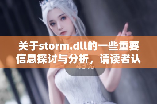 关于storm.dll的一些重要信息探讨与分析，请读者认真阅读了解内容