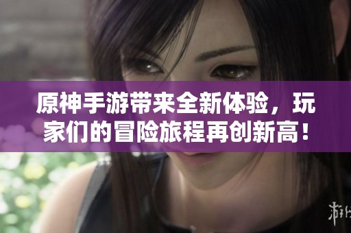 原神手游带来全新体验，玩家们的冒险旅程再创新高！