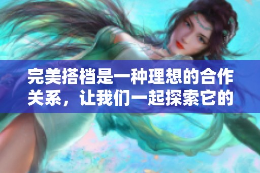 完美搭档是一种理想的合作关系，让我们一起探索它的魅力与价值！