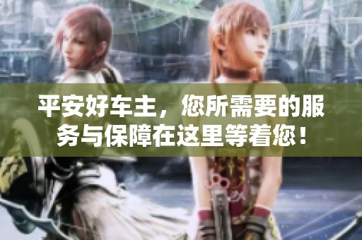 平安好车主，您所需要的服务与保障在这里等着您！