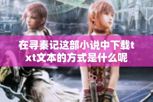 在寻秦记这部小说中下载txt文本的方式是什么呢