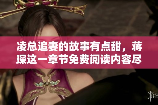 凌总追妻的故事有点甜，蒋琛这一章节免费阅读内容尽在其中