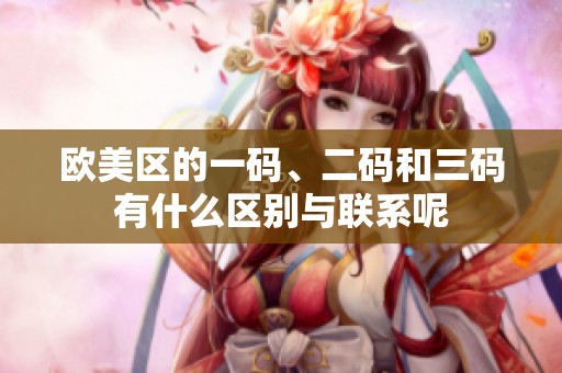 欧美区的一码、二码和三码有什么区别与联系呢