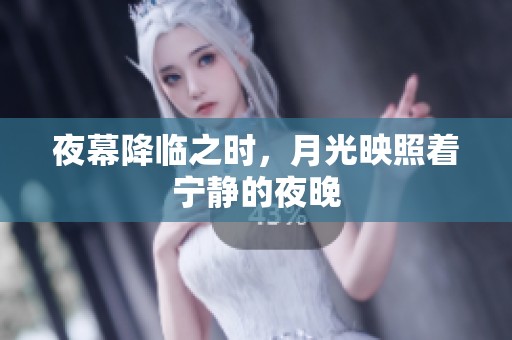 夜幕降临之时，月光映照着宁静的夜晚