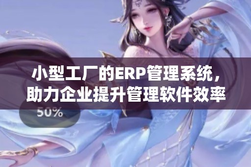 小型工厂的ERP管理系统，助力企业提升管理软件效率与生产力