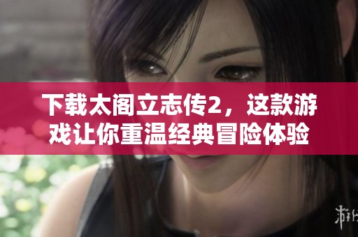 下载太阁立志传2，这款游戏让你重温经典冒险体验