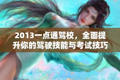 2013一点通驾校，全面提升你的驾驶技能与考试技巧