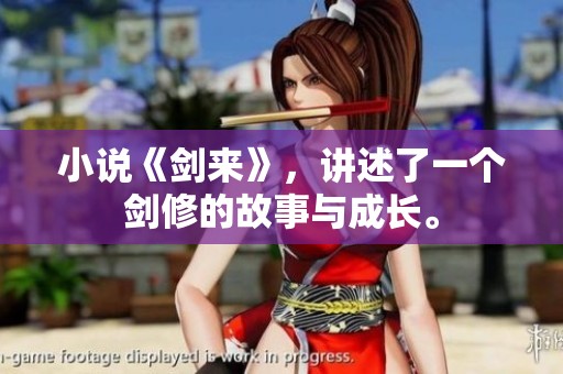 小说《剑来》，讲述了一个剑修的故事与成长。