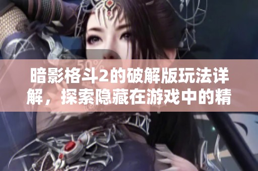暗影格斗2的破解版玩法详解，探索隐藏在游戏中的精彩内容