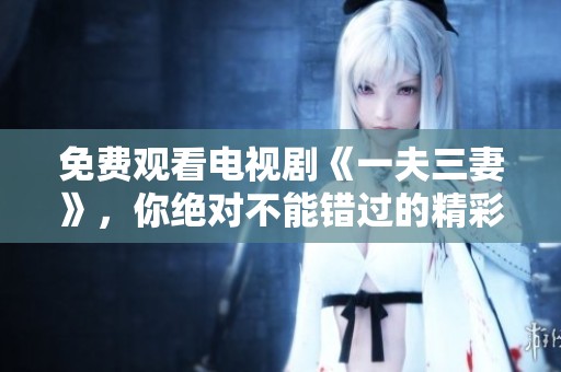 免费观看电视剧《一夫三妻》，你绝对不能错过的精彩剧情内容！
