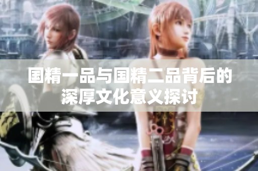 国精一品与国精二品背后的深厚文化意义探讨