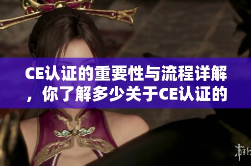 CE认证的重要性与流程详解，你了解多少关于CE认证的信息呢