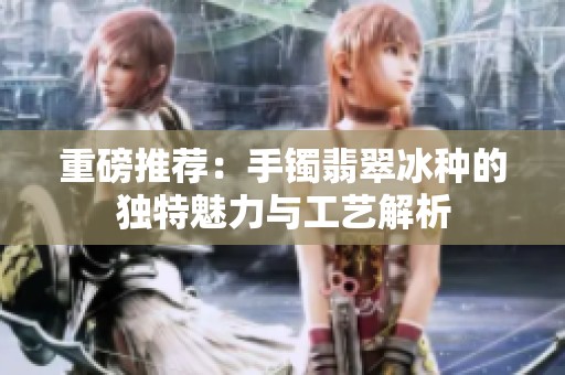 重磅推荐：手镯翡翠冰种的独特魅力与工艺解析