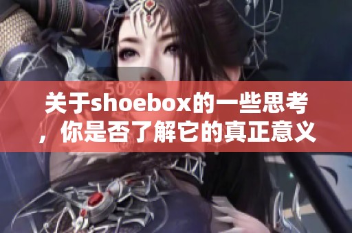 关于shoebox的一些思考，你是否了解它的真正意义和价值？