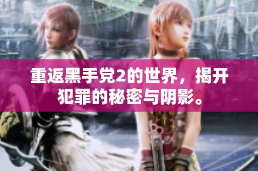 重返黑手党2的世界，揭开犯罪的秘密与阴影。