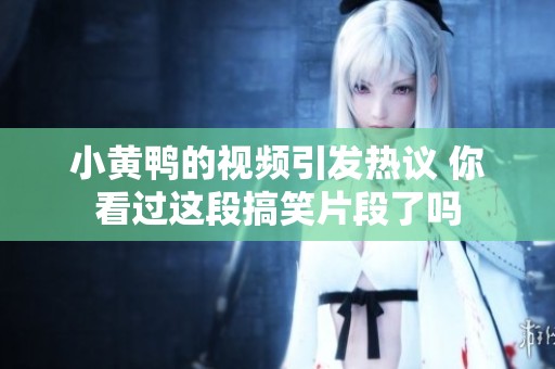 小黄鸭的视频引发热议 你看过这段搞笑片段了吗