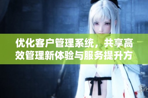 优化客户管理系统，共享高效管理新体验与服务提升方案