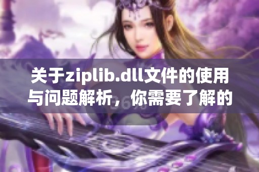 关于ziplib.dll文件的使用与问题解析，你需要了解的内容有这些。