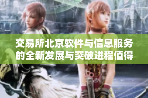 交易所北京软件与信息服务的全新发展与突破进程值得关注