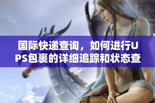 国际快递查询，如何进行UPS包裹的详细追踪和状态查看