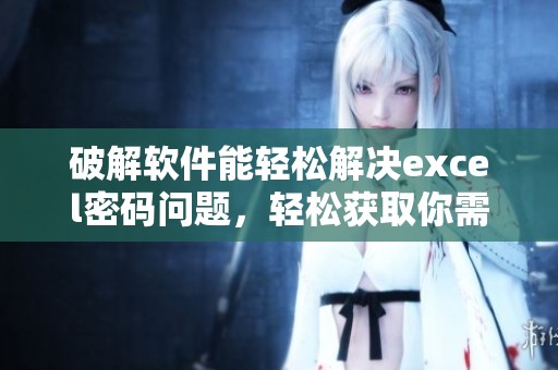 破解软件能轻松解决excel密码问题，轻松获取你需要的文件访问权限