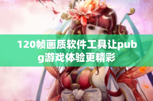 120帧画质软件工具让pubg游戏体验更精彩