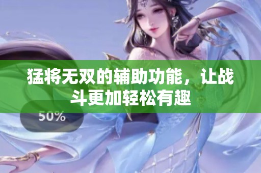 猛将无双的辅助功能，让战斗更加轻松有趣